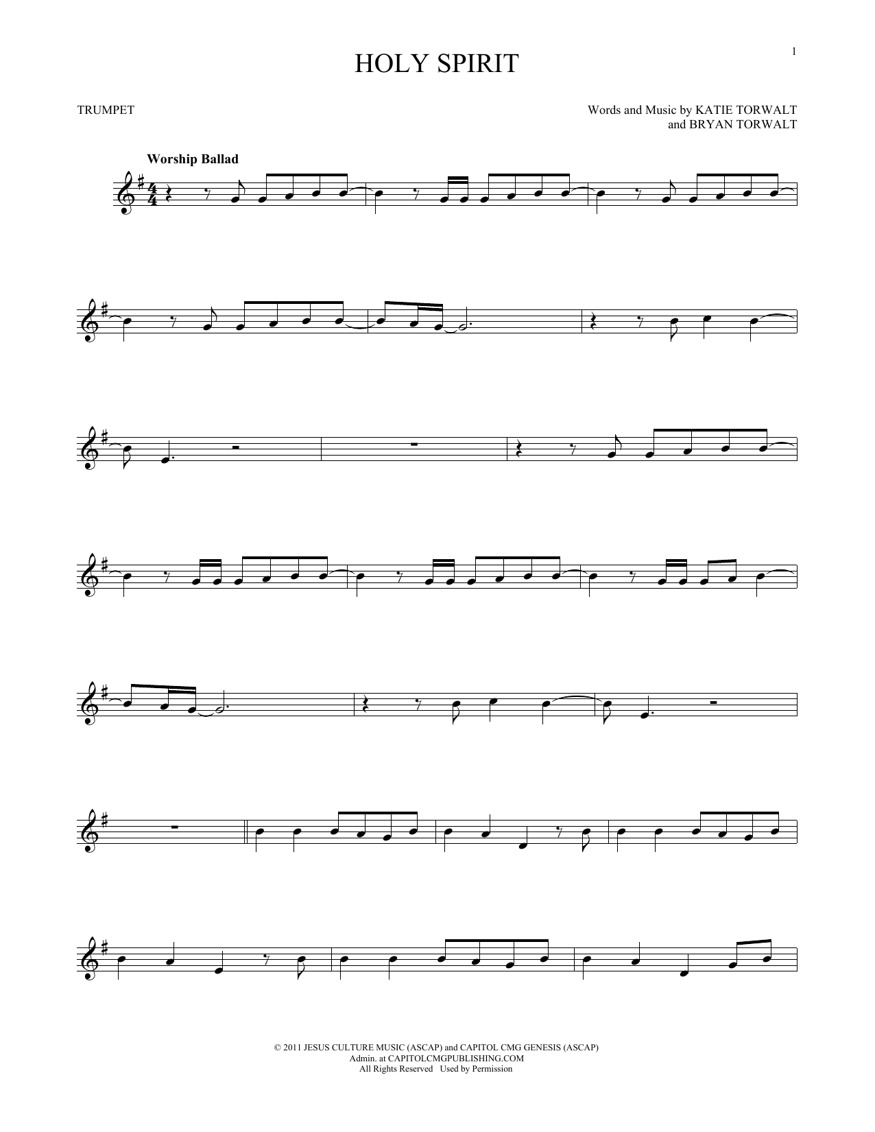Francesca Battistelli Holy Spirit sheet music notes printable PDF score