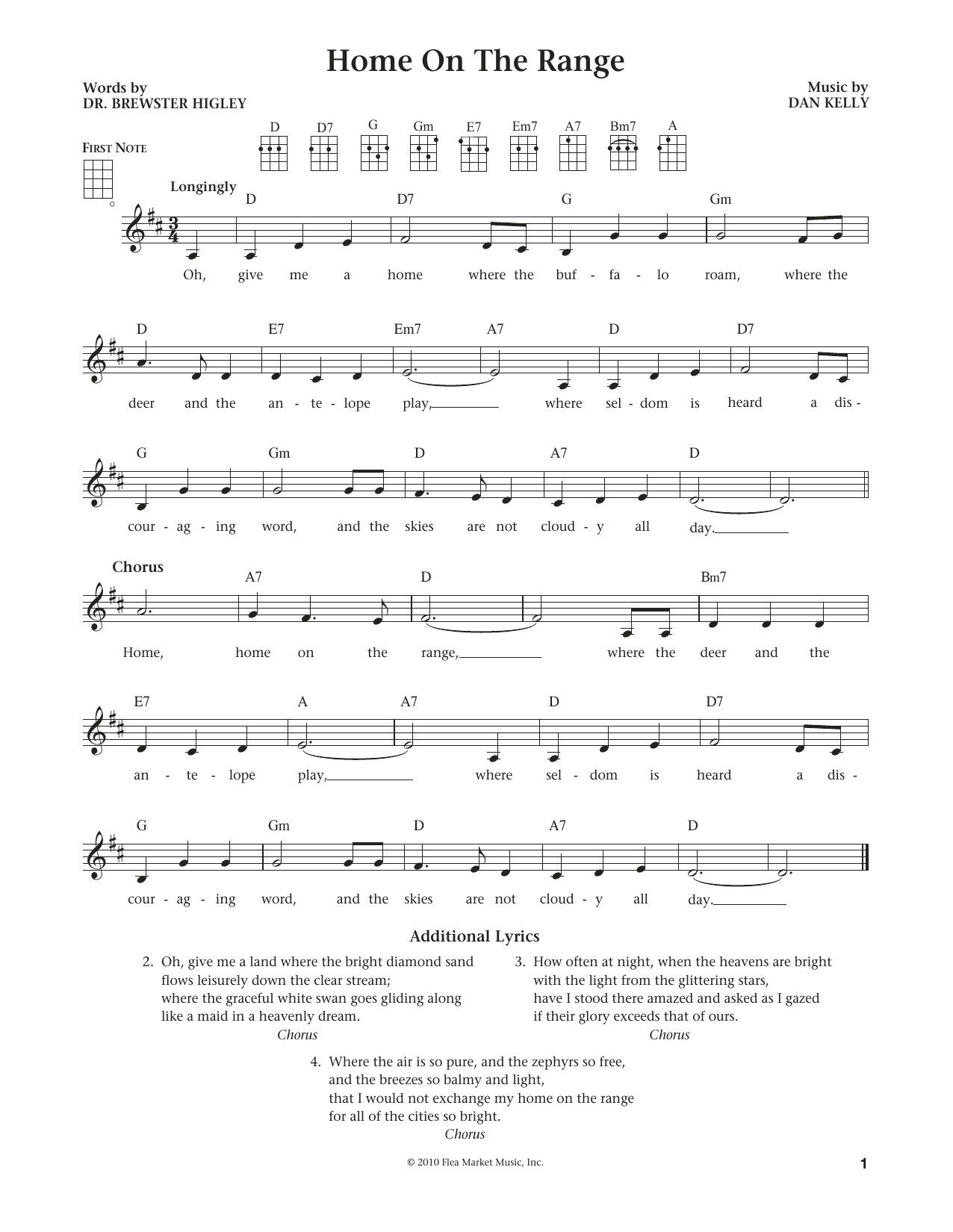 Download Dan Kelly Home On The Range (from The Daily Ukule Sheet Music
