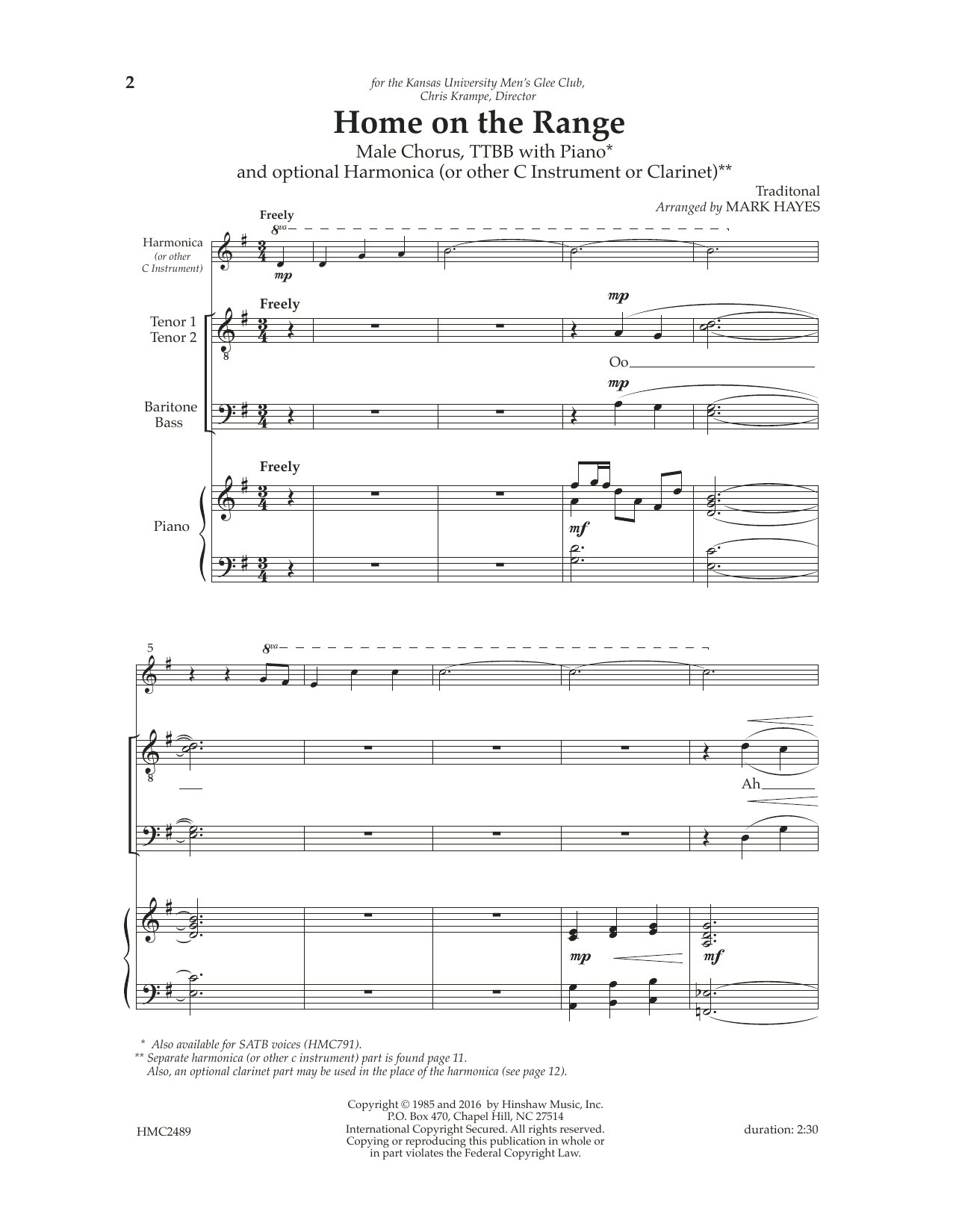 Download Mark Hayes Home On The Range Sheet Music