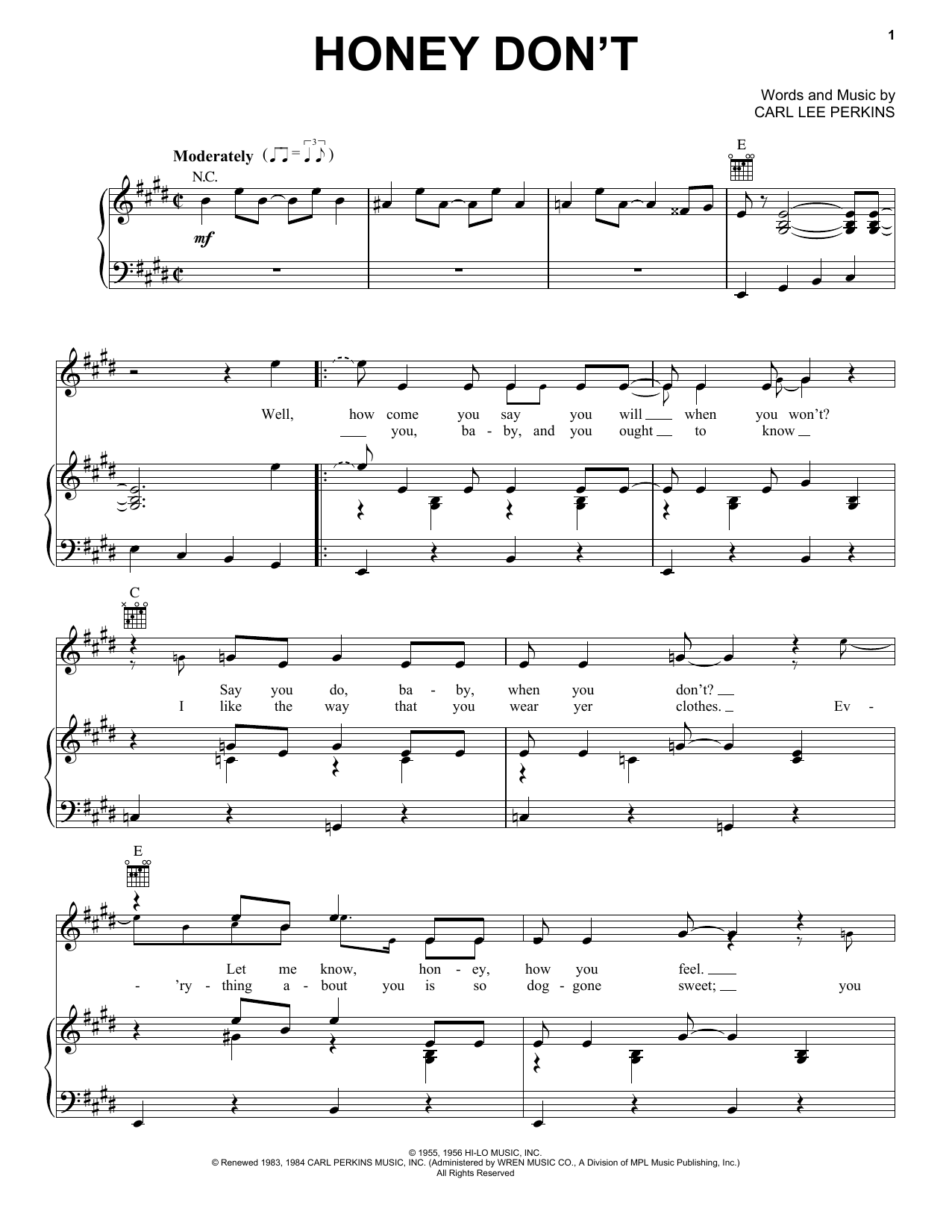 Download The Beatles Honey Don't Sheet Music