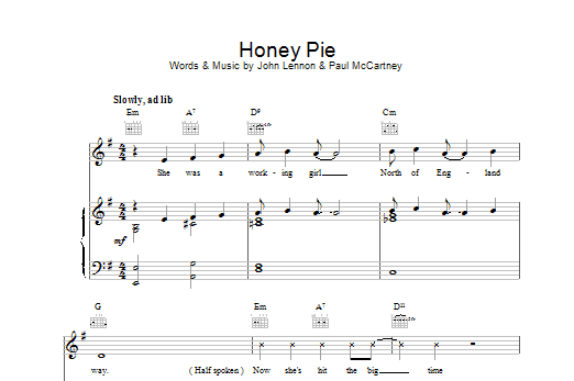 Download The Beatles Honey Pie Sheet Music