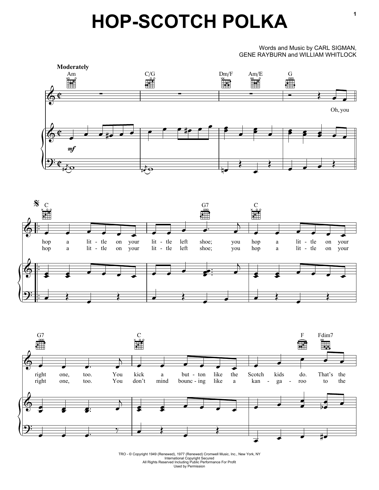 Download Carl Sigman Hop-scotch Polka Sheet Music