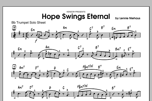 Download Lennie Niehaus Hope Swings Eternal - Solo Sheet - Trum Sheet Music