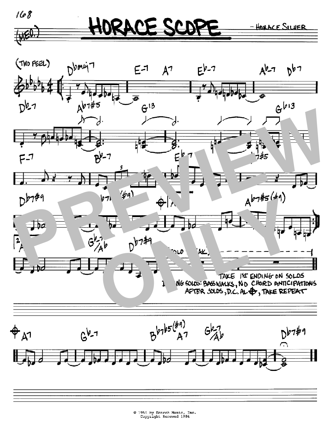 Download Horace Silver Horace Scope Sheet Music