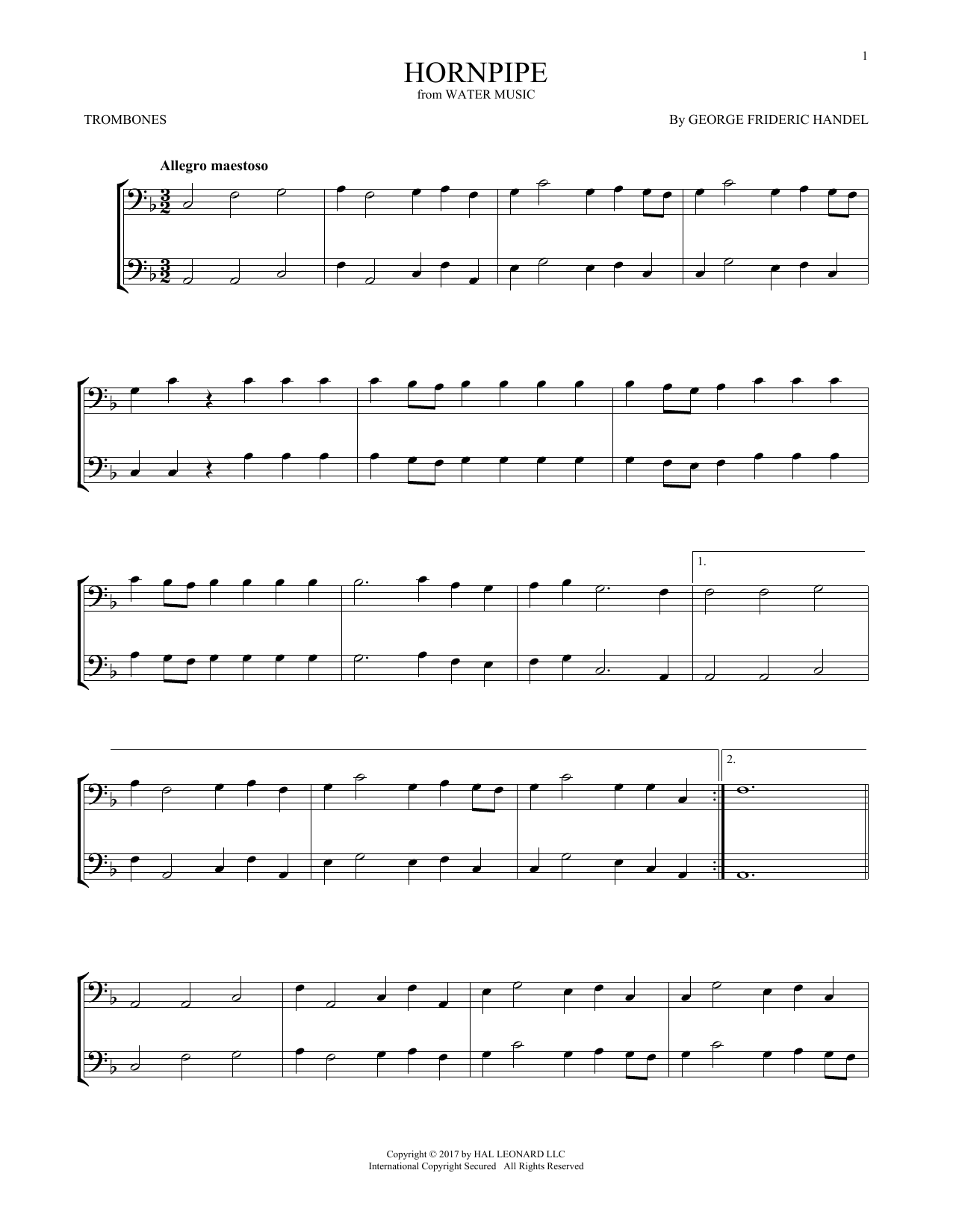 Download George Frideric Handel Hornpipe Sheet Music