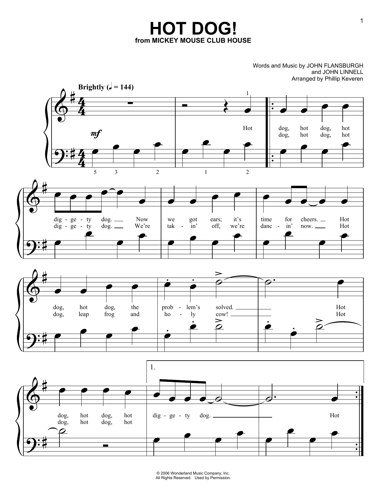 Download They Might Be Giants Hot Dog! (arr. Phillip Keveren) Sheet Music