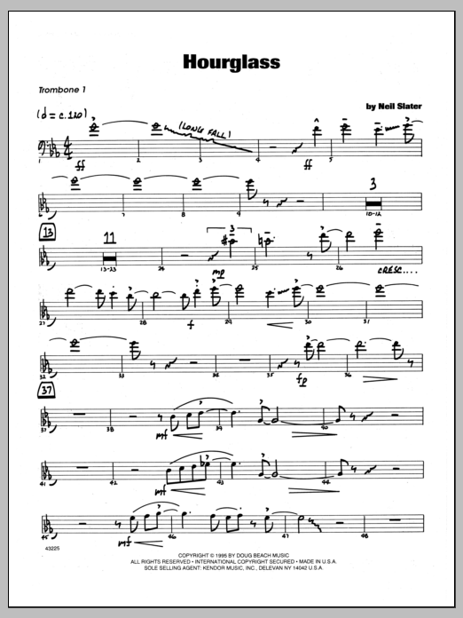 Download Neil Slater Hourglass - 1st Trombone Sheet Music
