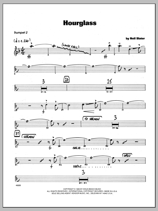 Download Neil Slater Hourglass - 2nd Bb Trumpet Sheet Music
