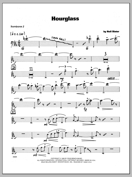 Download Neil Slater Hourglass - 2nd Trombone Sheet Music