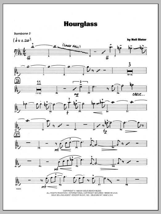 Download Neil Slater Hourglass - 3rd Trombone Sheet Music