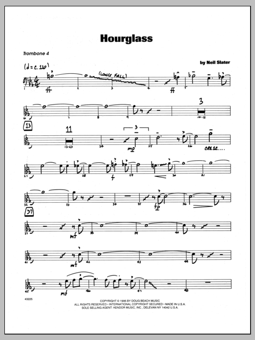 Download Neil Slater Hourglass - 4th Trombone Sheet Music