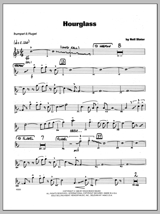 Download Neil Slater Hourglass - 5th Bb Trumpet Sheet Music