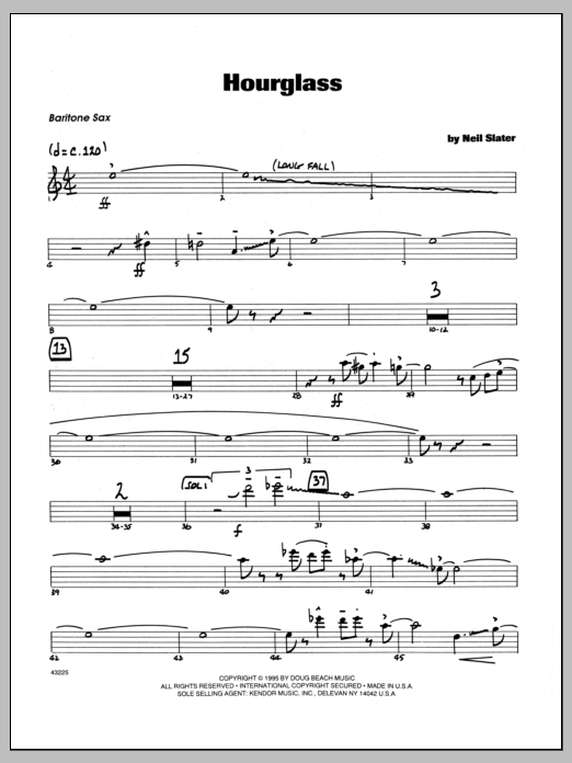 Download Neil Slater Hourglass - Baritone Sax Sheet Music