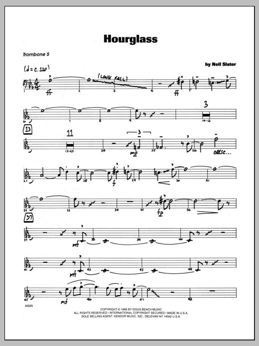 Download Neil Slater Hourglass - Trombone 5 Sheet Music