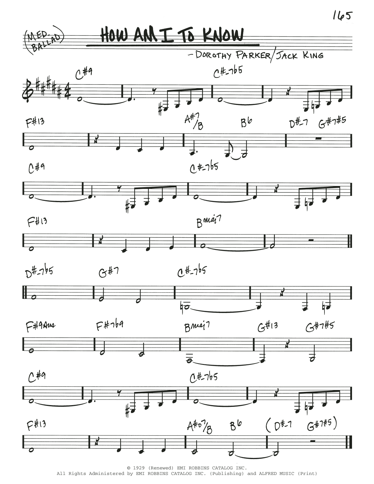 Download Tommy Dorsey & His Orchestra How Am I To Know Sheet Music
