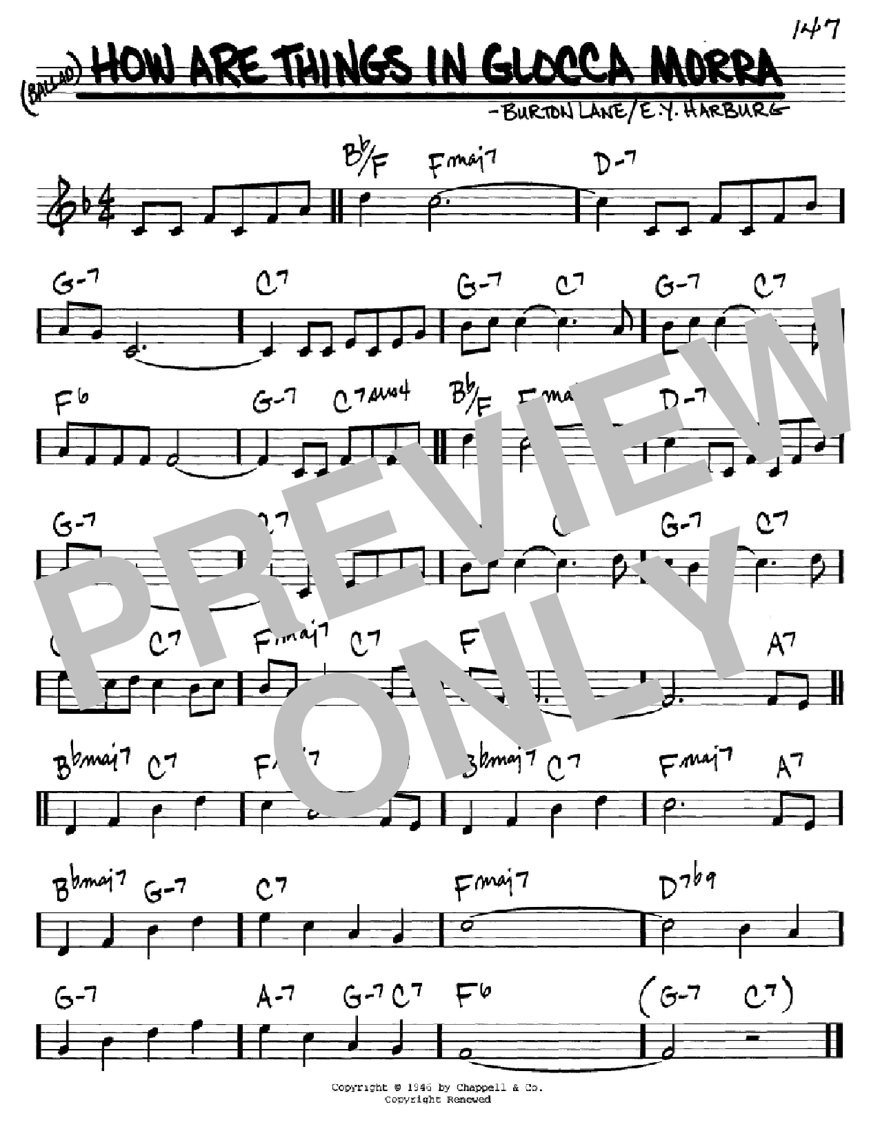 Download E.Y. Harburg How Are Things In Glocca Morra Sheet Music