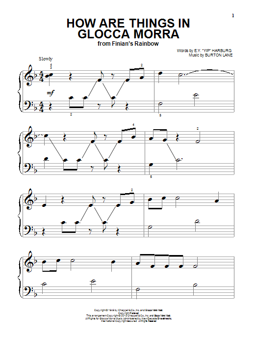 Download Tommy Dorsey How Are Things In Glocca Morra Sheet Music