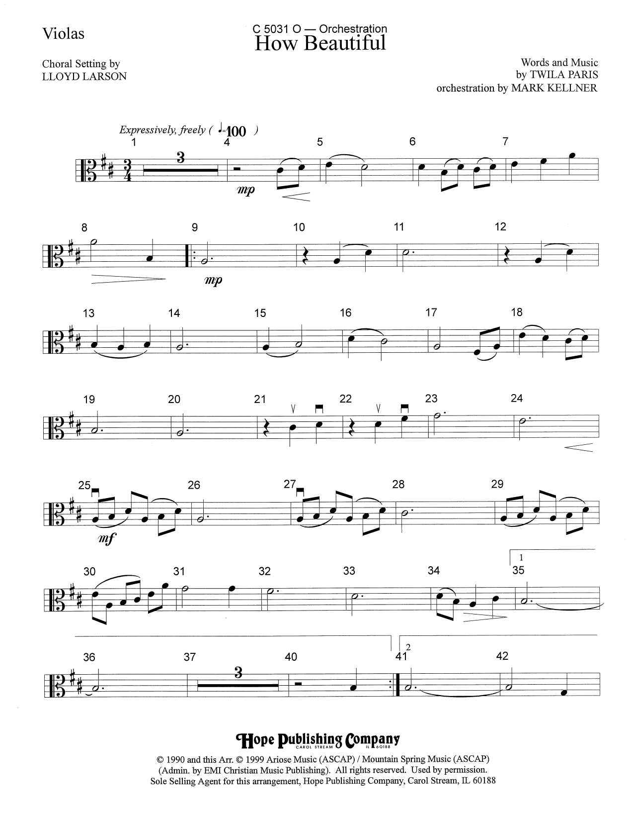 Download Mark Kellner How Beautiful - Viola Sheet Music