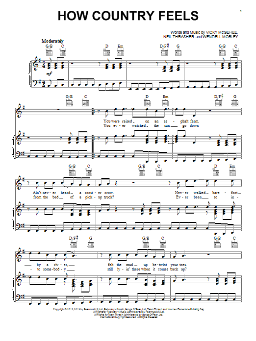 Download Randy Houser How Country Feels Sheet Music