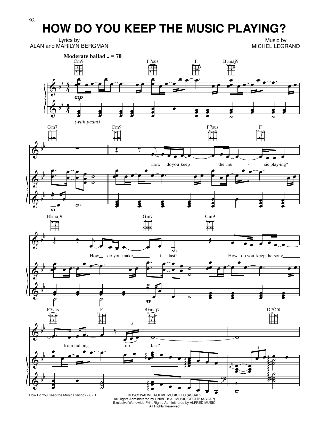 Download Tony Bennett and Aretha Franklin How Do You Keep The Music Playing? Sheet Music