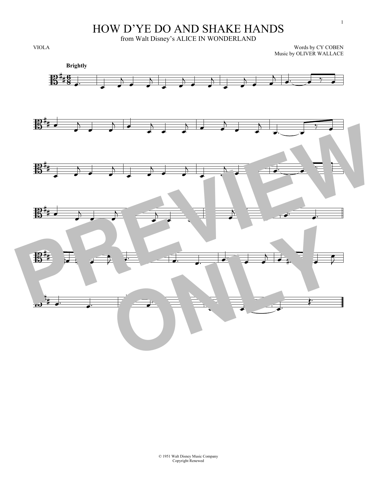 Download Cy Coben How D'ye Do And Shake Hands Sheet Music