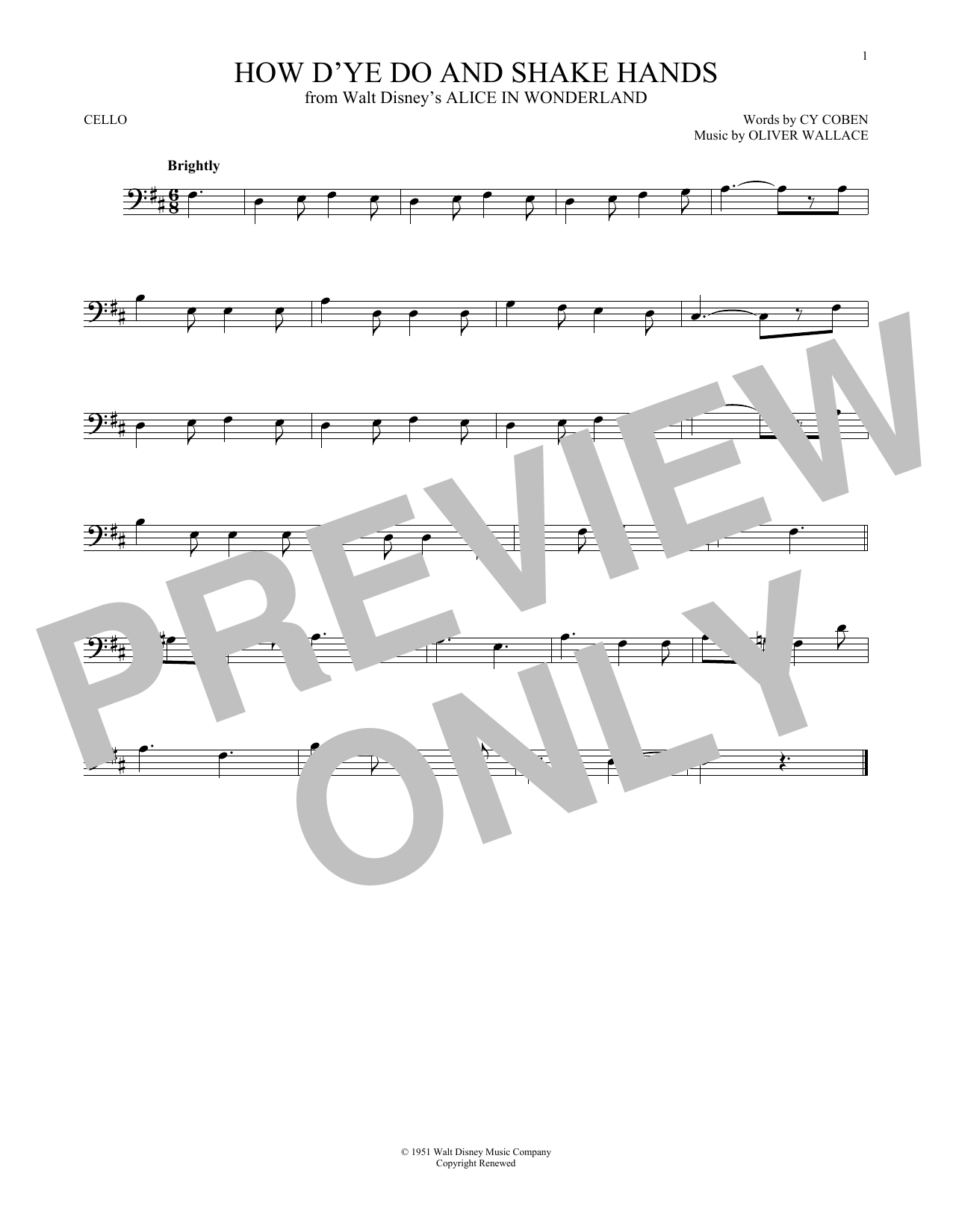 Download Cy Coben How D'ye Do And Shake Hands Sheet Music