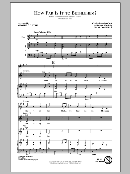 Download Traditional Carol How Far Is It To Bethlehem? (arr. Georg Sheet Music