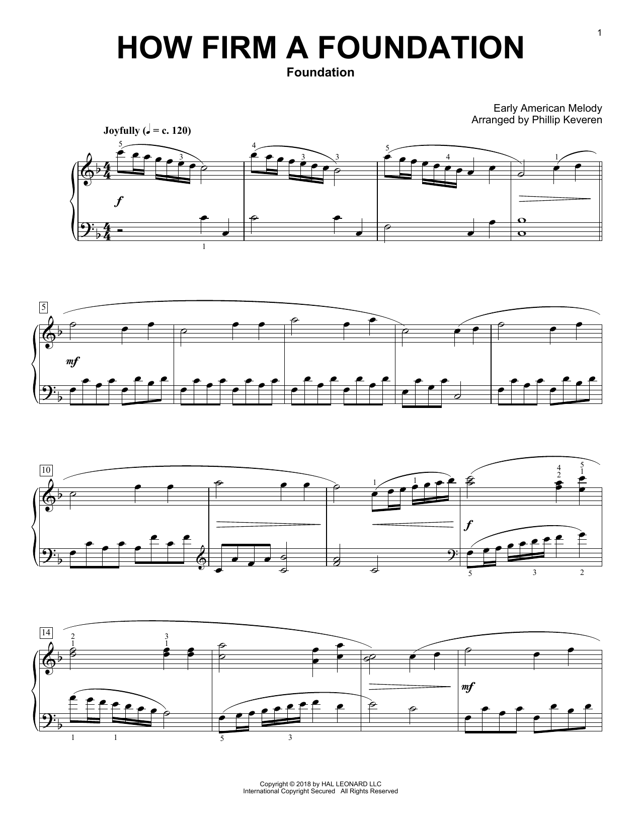 Download Early American Melody How Firm a Foundation [Classical versio Sheet Music