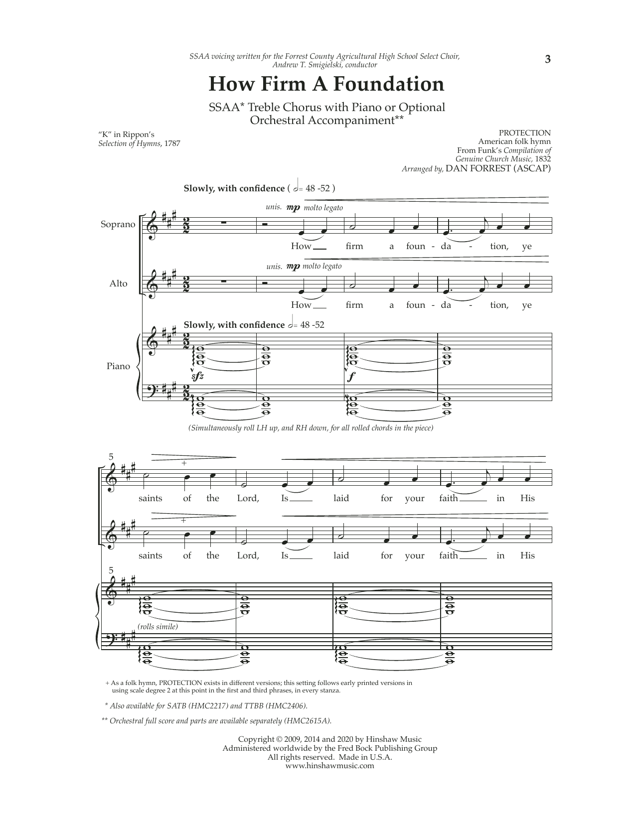 Download Dan Forrest How Firm A Foundation Sheet Music