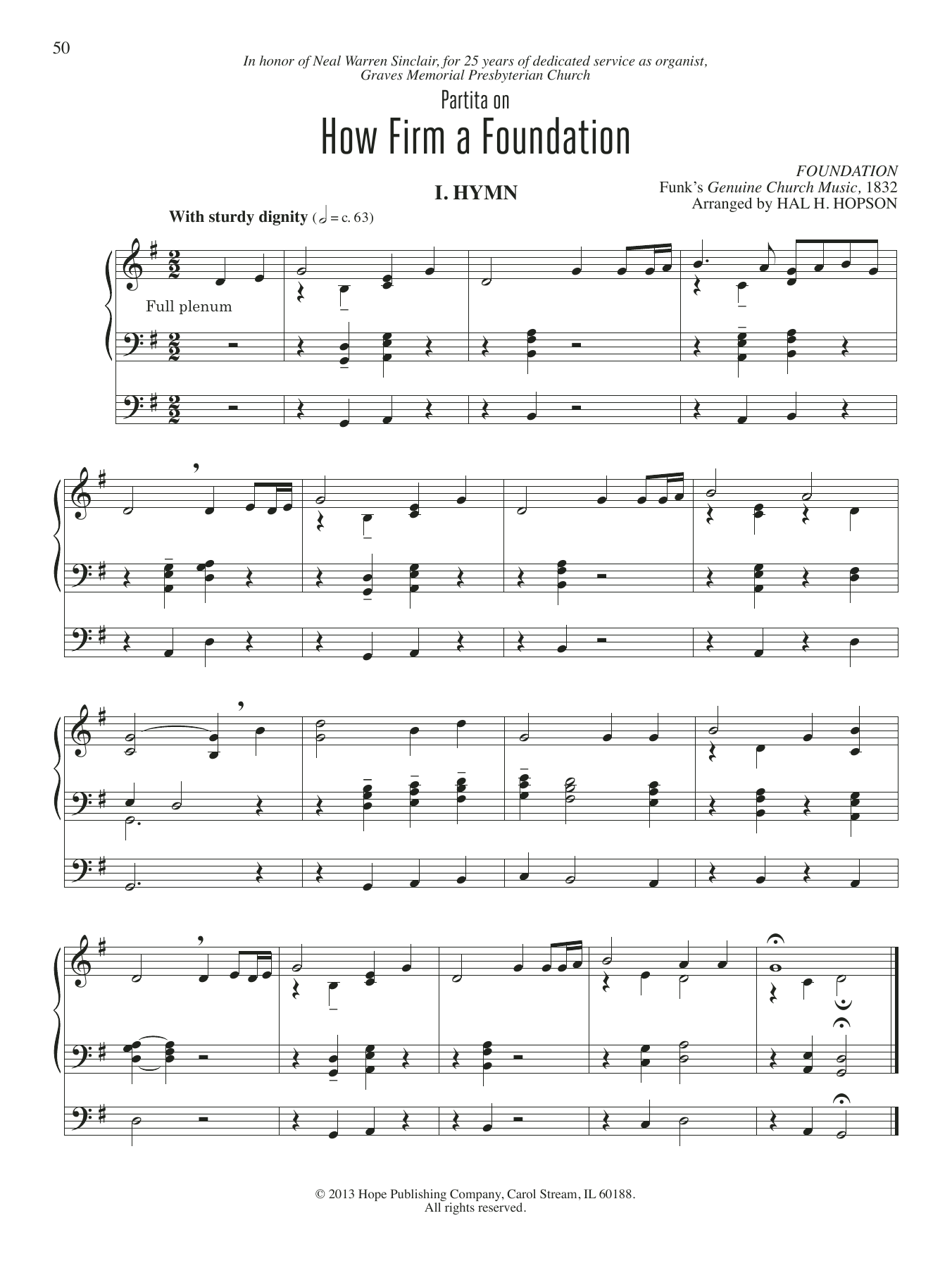 Download Hal H. Hopson How Firm a Foundation Sheet Music