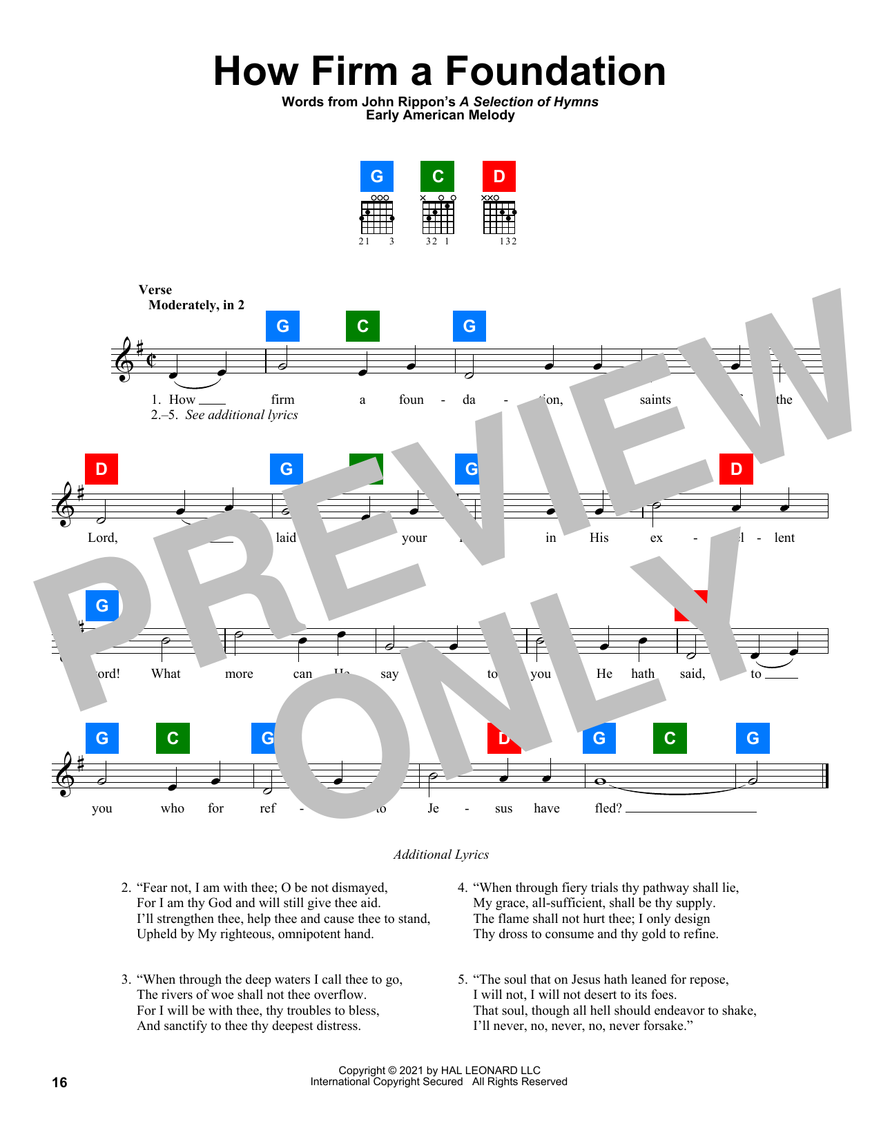 Download John Rippon How Firm a Foundation Sheet Music