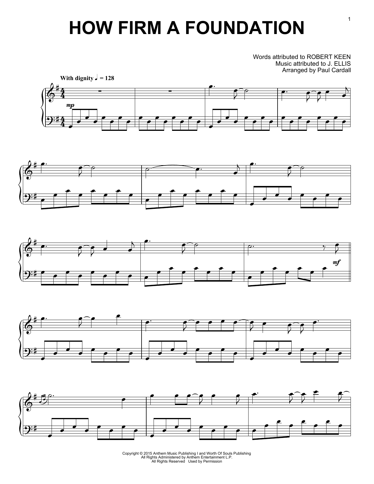 Download Paul Cardall How Firm A Foundation Sheet Music