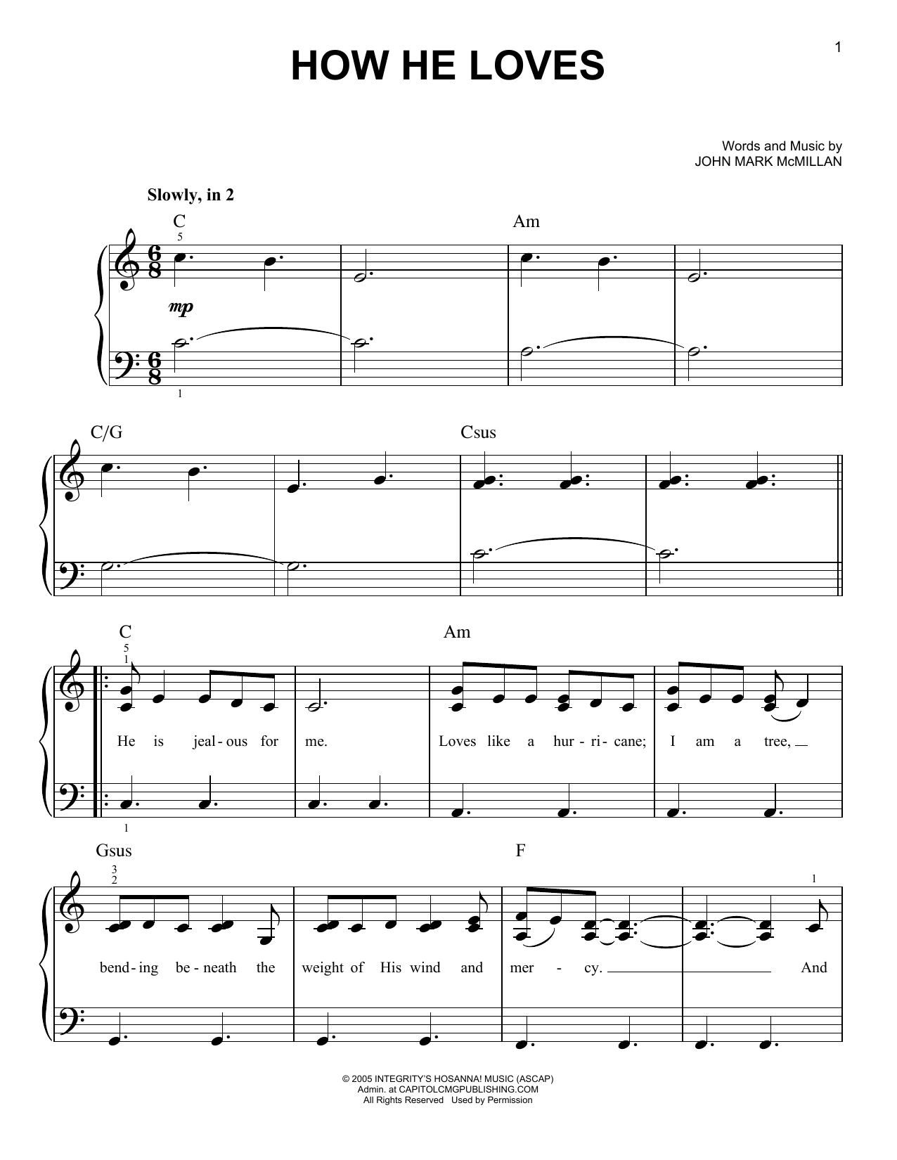 Download David Crowder Band How He Loves Sheet Music
