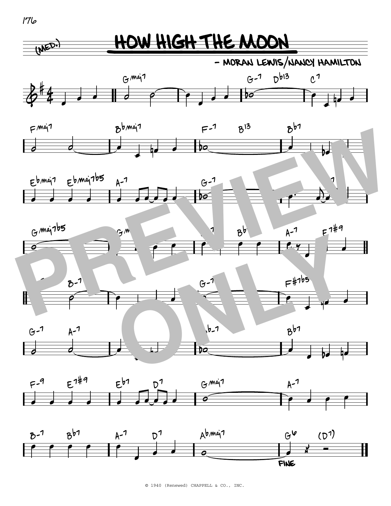 Download Les Paul & Mary Ford How High The Moon [Reharmonized version Sheet Music