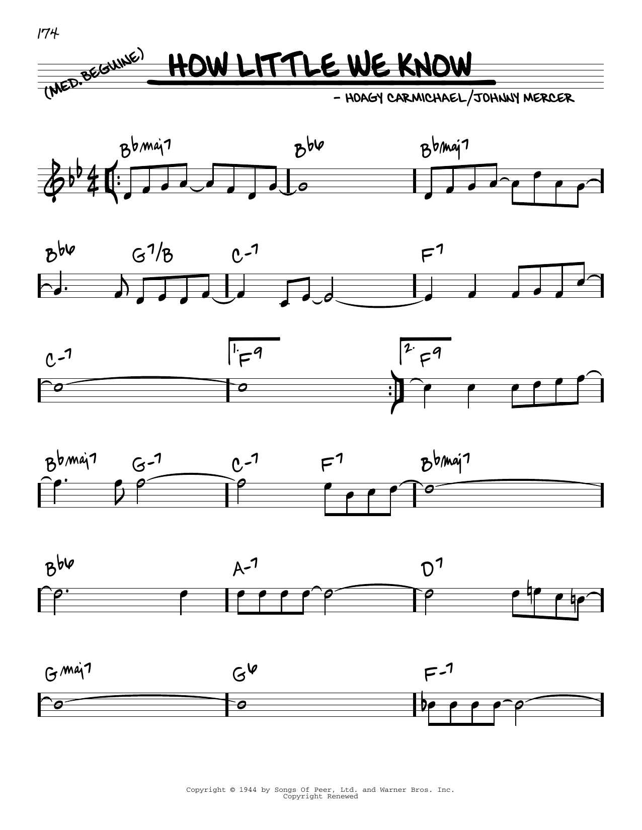 Download Hoagy Carmichael How Little We Know Sheet Music