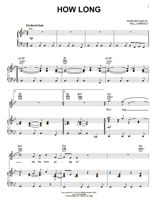 Download Ace How Long Sheet Music