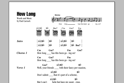 Download Ace How Long Sheet Music
