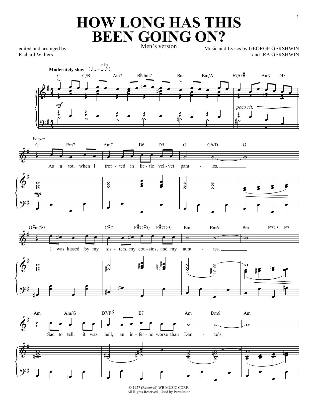 Download George Gershwin How Long Has This Been Going On? [Men's Sheet Music