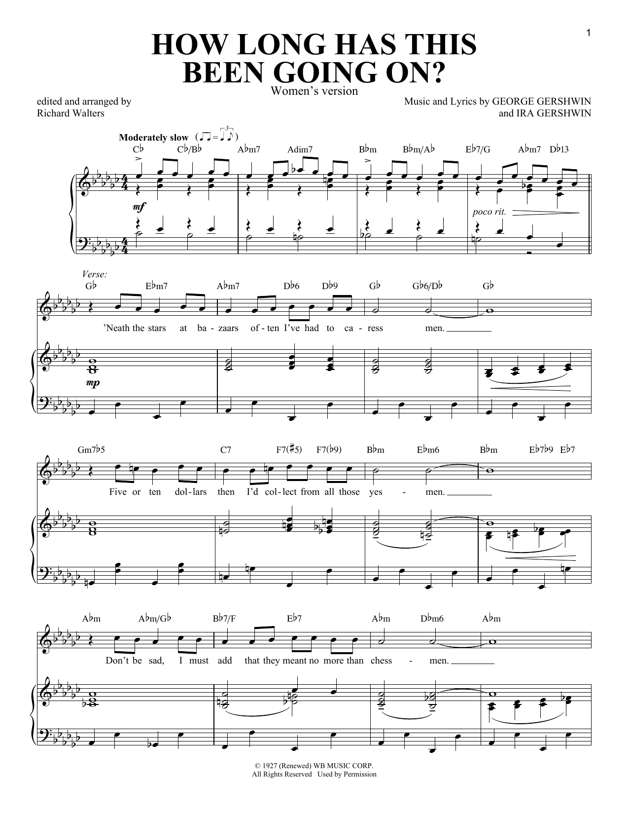 Download George Gershwin How Long Has This Been Going On? [Women Sheet Music
