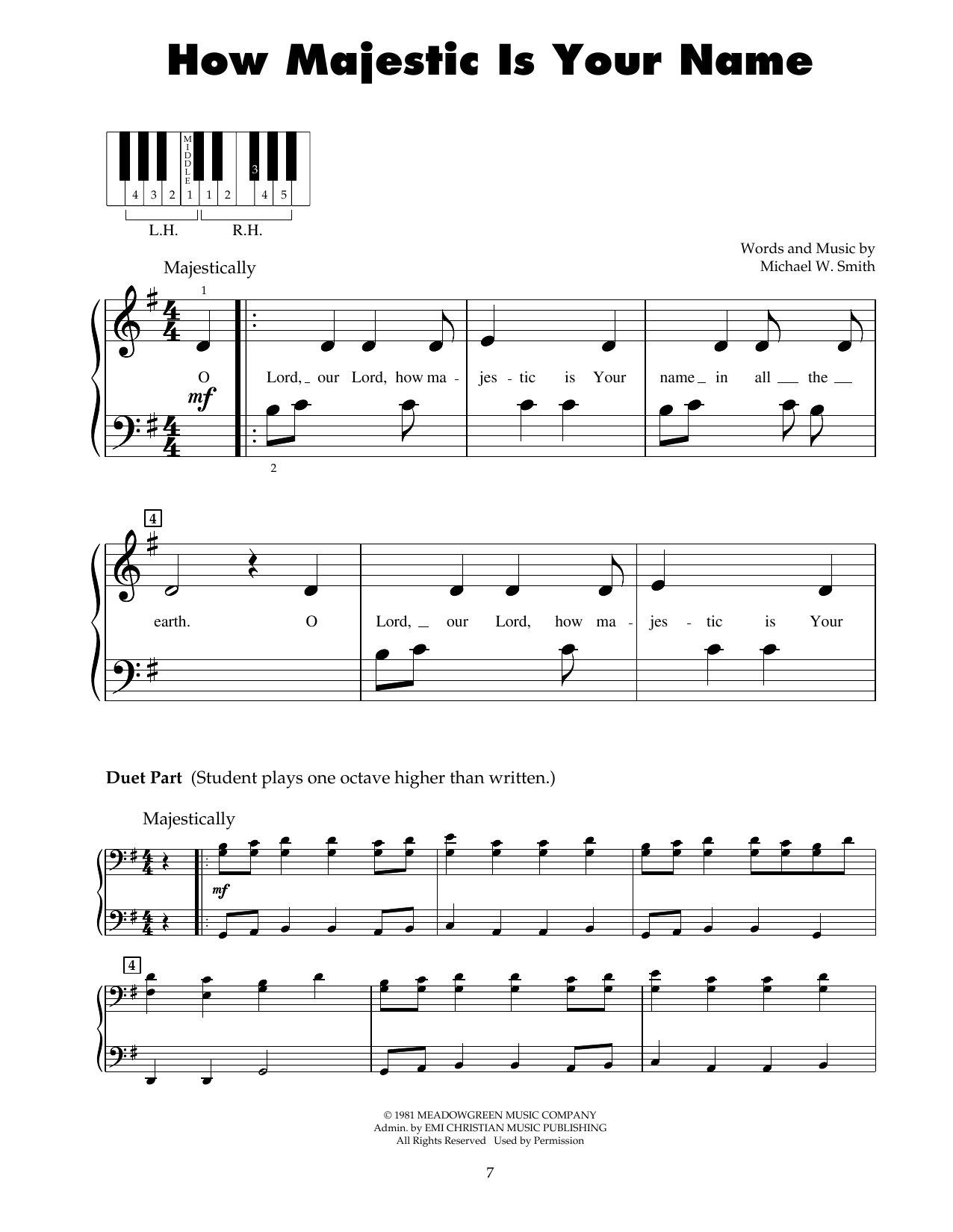 Download Sandi Patty How Majestic Is Your Name Sheet Music