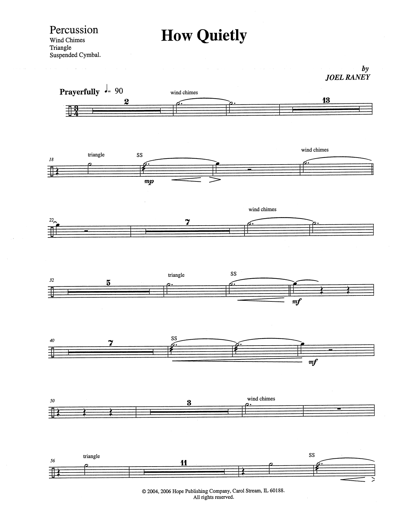 Download Joel Raney How Quietly - Percussion Sheet Music