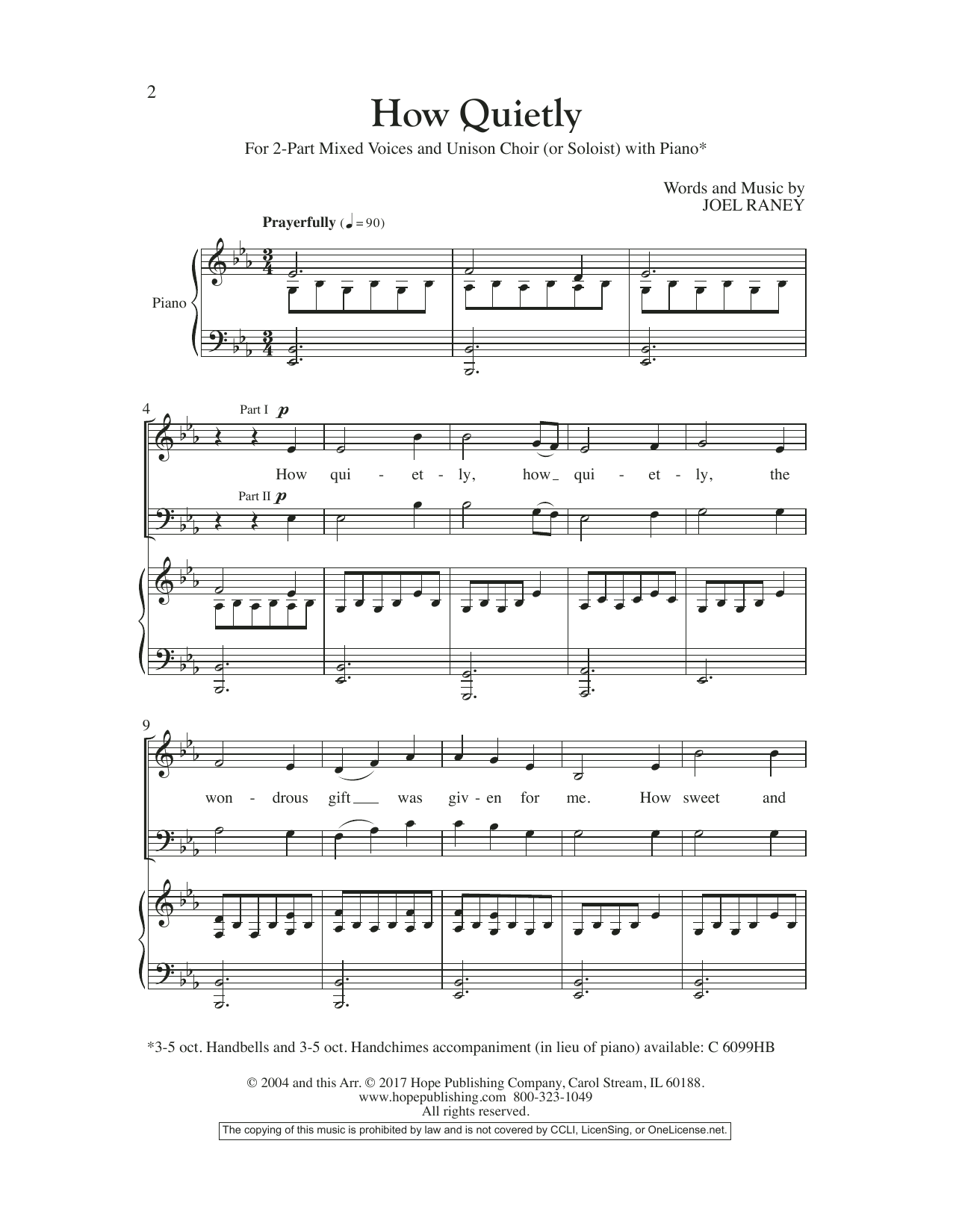 Download Joel Raney How Quietly Sheet Music
