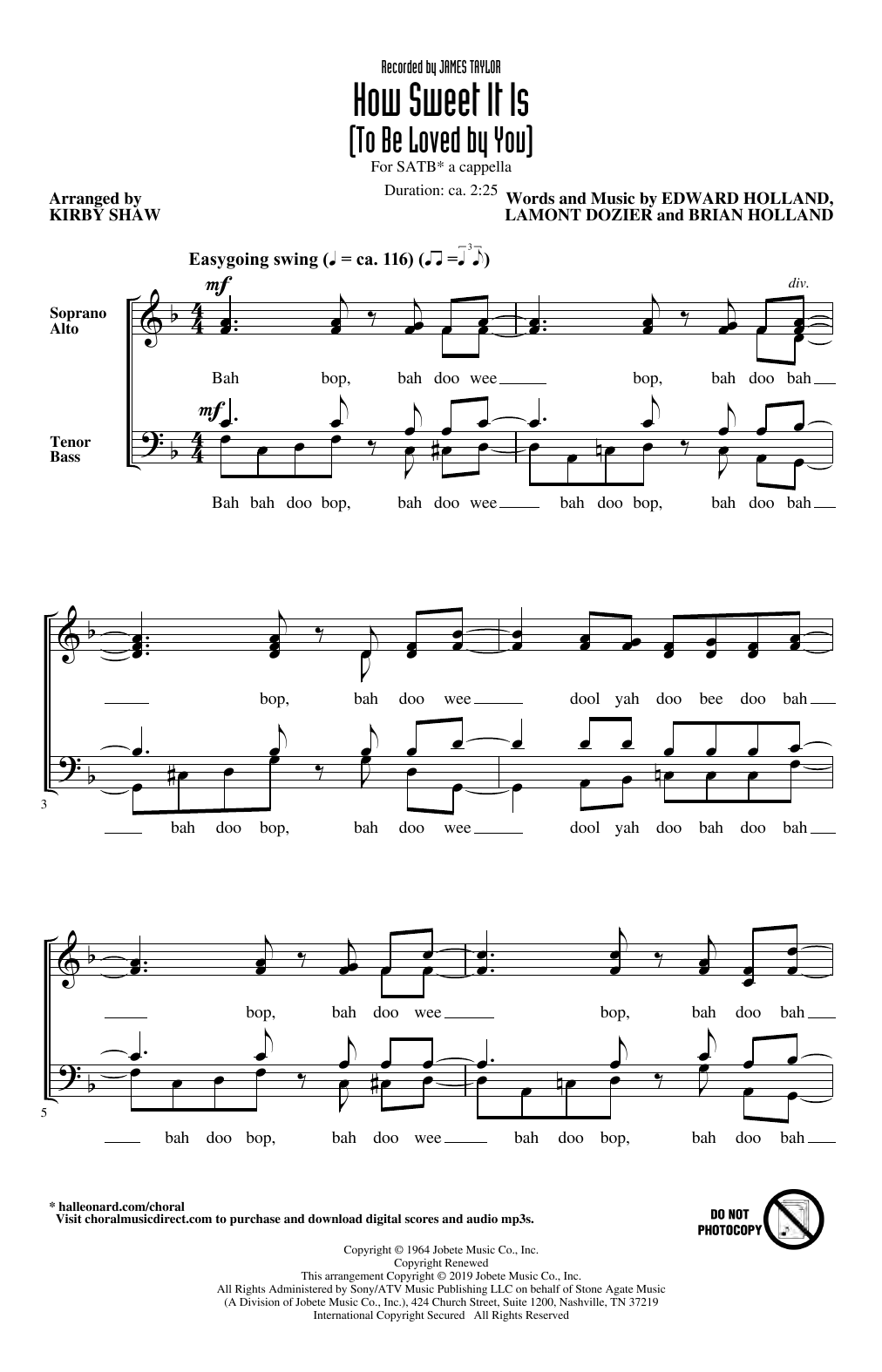Download James Taylor How Sweet It Is (To Be Loved By You) (a Sheet Music