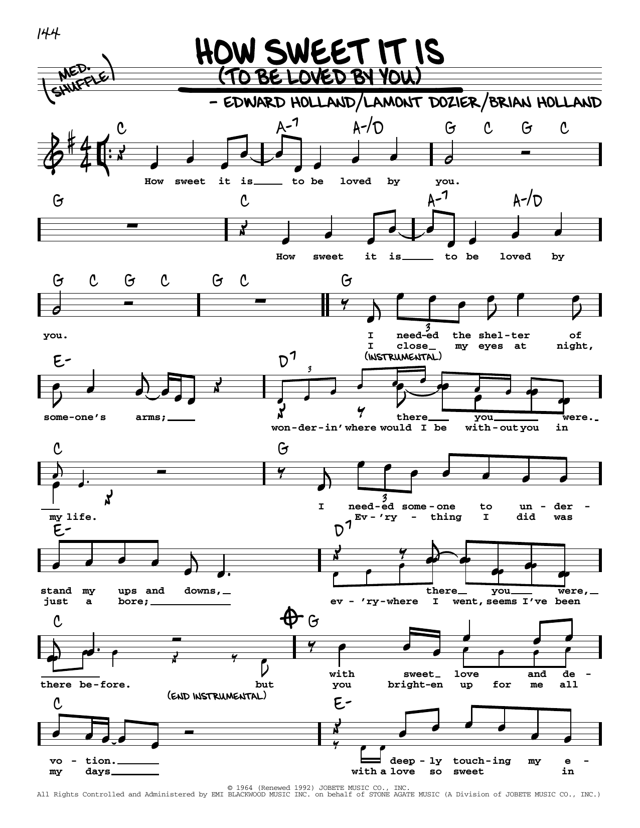 Download Marvin Gaye How Sweet It Is (To Be Loved By You) (H Sheet Music