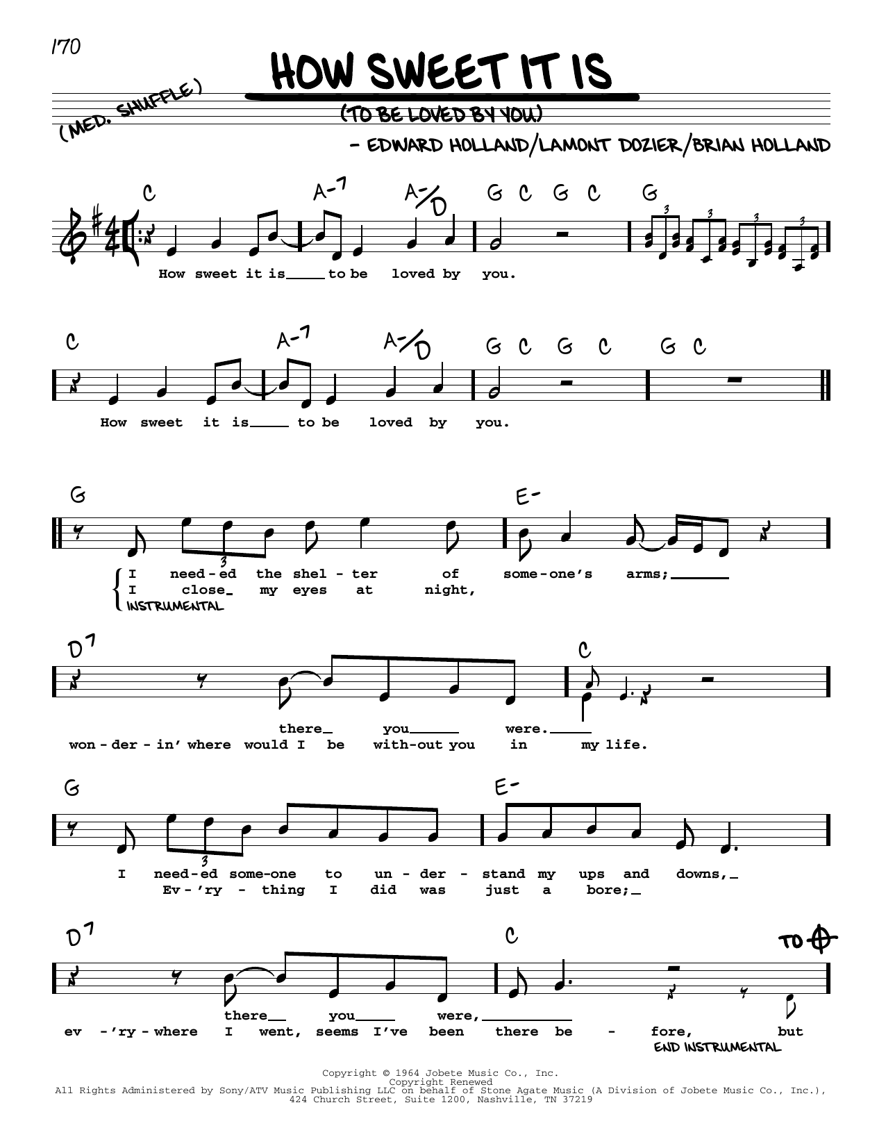 Download Marvin Gaye How Sweet It Is (To Be Loved By You) Sheet Music