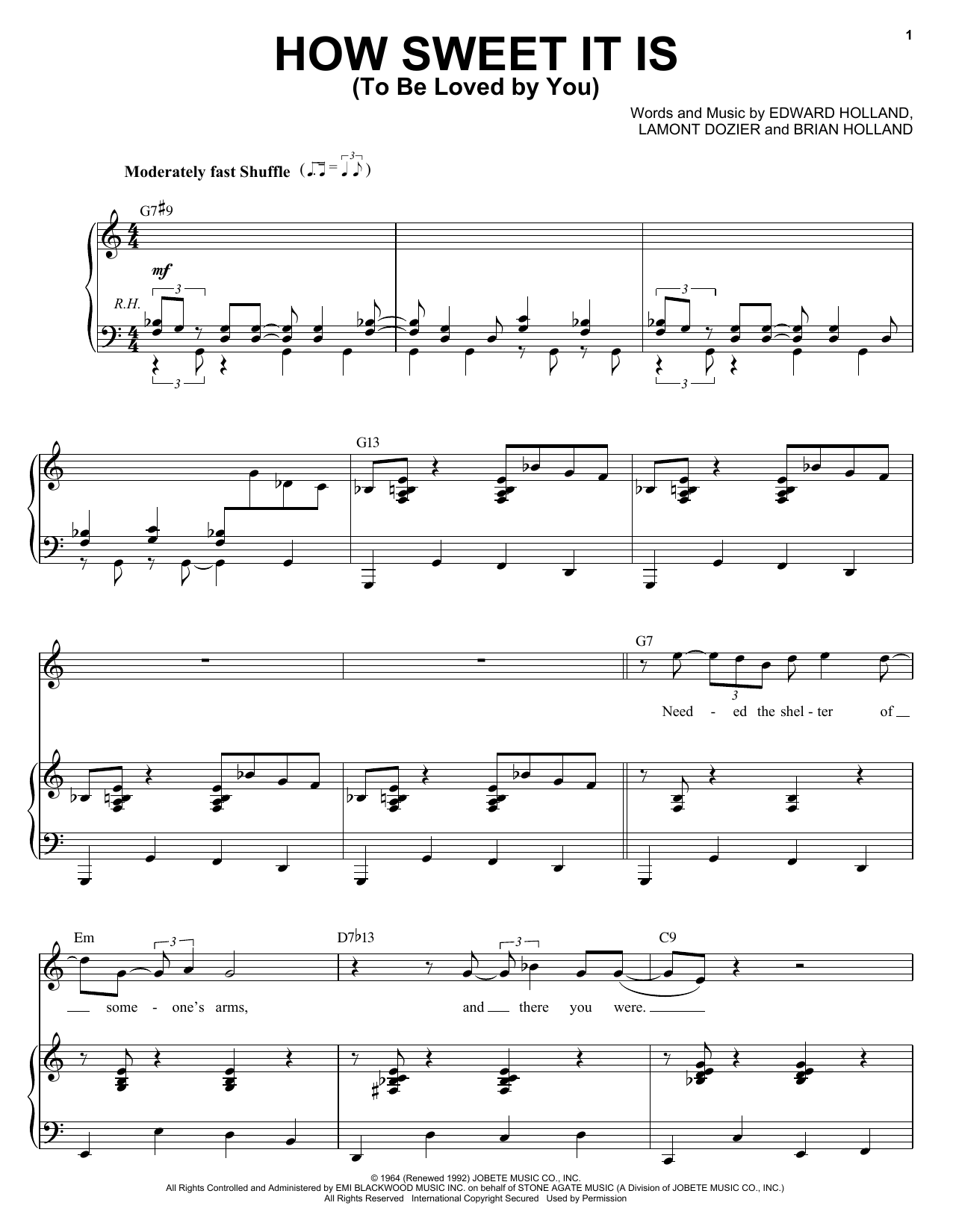 Download Michael Buble How Sweet It Is (To Be Loved By You) Sheet Music