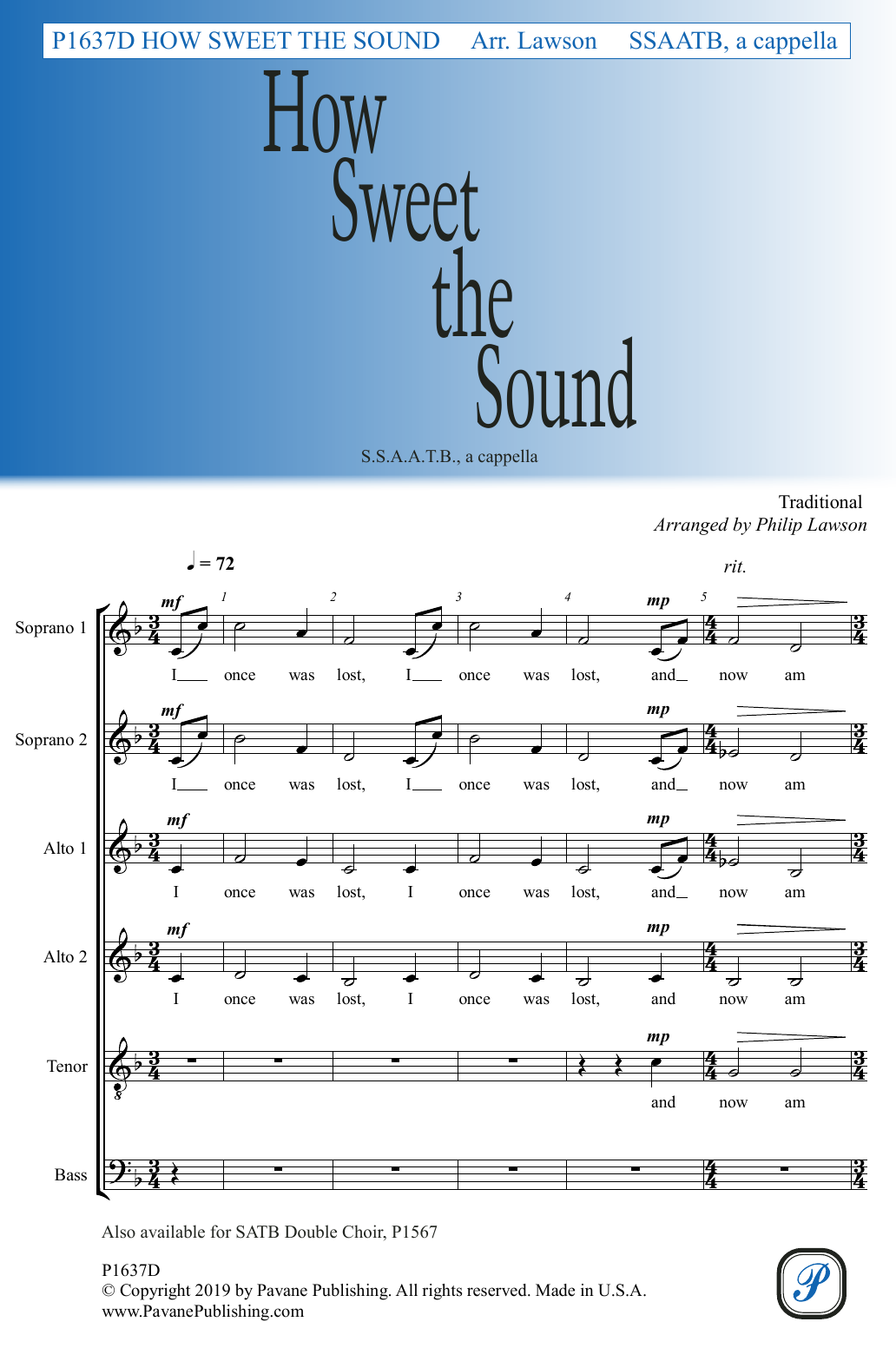 Download Traditional How Sweet the Sound (arr. Philip Lawson Sheet Music