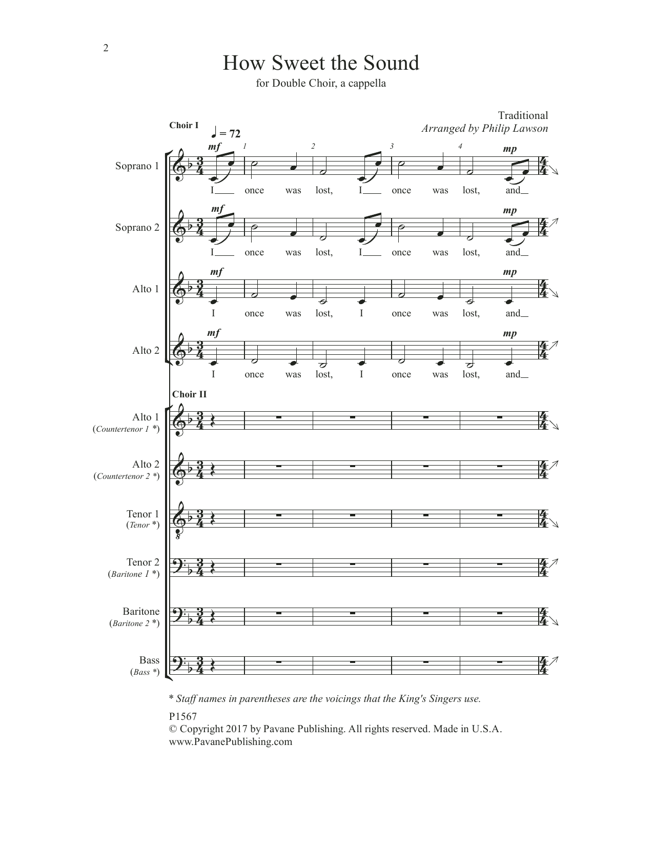 Download Philip Lawson How Sweet the Sound Sheet Music