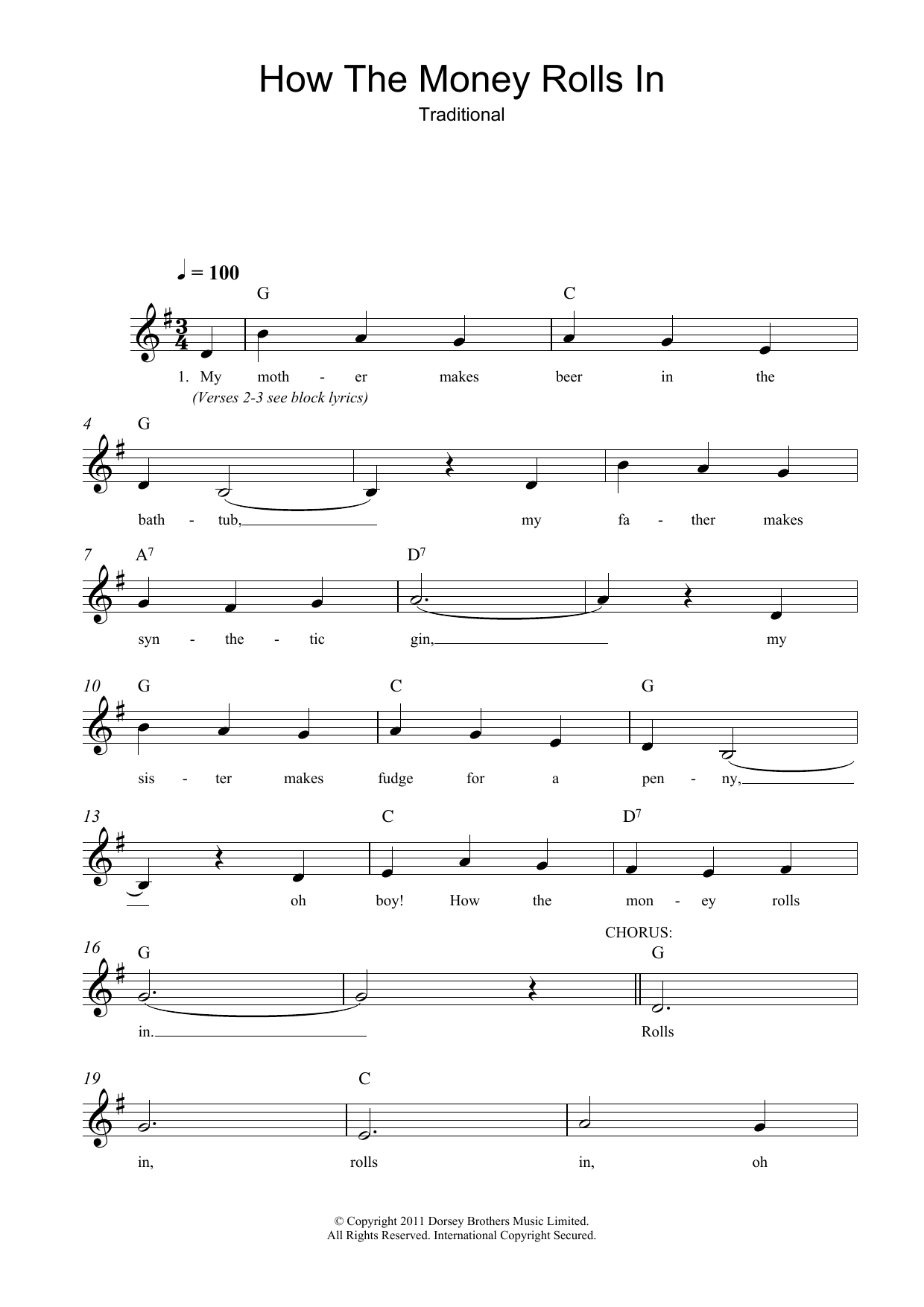 Download Traditional How The Money Rolls In Sheet Music