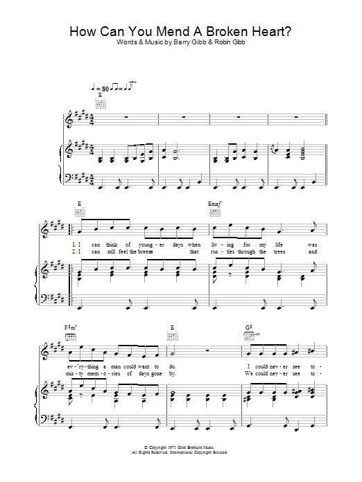 Al Green How Can You Mend A Broken Heart? sheet music notes printable PDF score